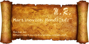 Martinovich Renátó névjegykártya