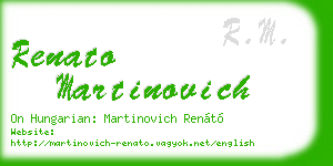 renato martinovich business card