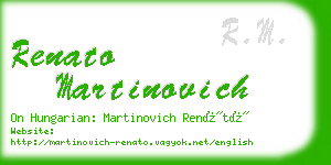 renato martinovich business card